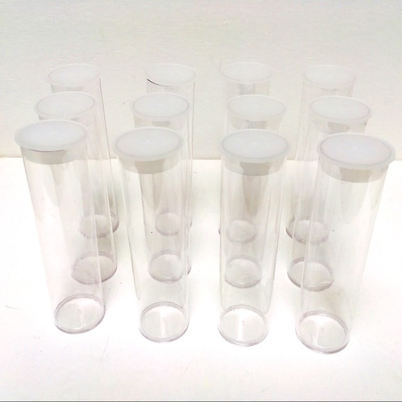NEW lot of (100) 6-inch Clear Plastic Storage Tubes with Caps (1.25" Diameter) - Picture 7 of 9